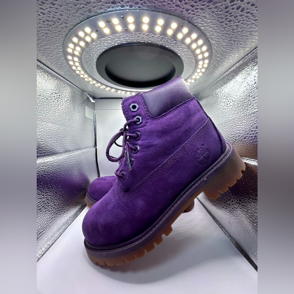Big Kids | Custom Purple Timberlands | Size 1